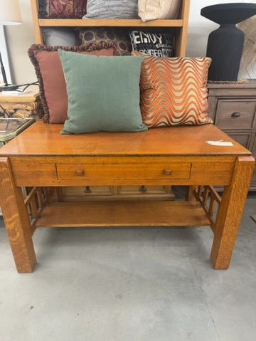 Antique mission oak library table