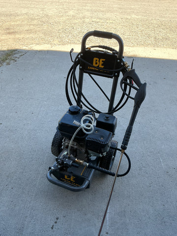 BE 3,400 PSI 2.5 Gas Powered Pressure Washer -Used  on/off switch faulty