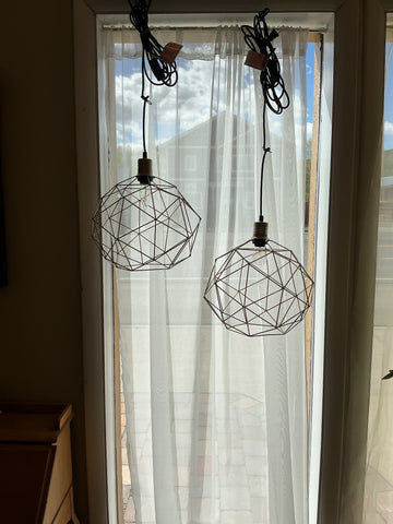 Brass Wire Lighting Pair