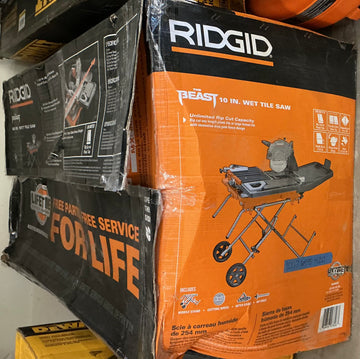 Rigid 10” Wet Tile Saw 15 amp with stand R4093
