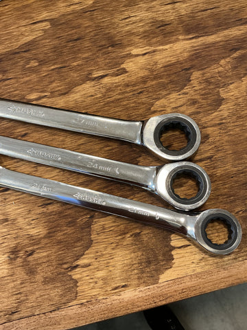 Husky 3- Ratcheting Wrenches 27mm,24mm,21mm