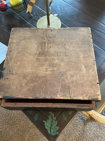 Antique Tuckers Alarm Till Wooden Cash Drawer
