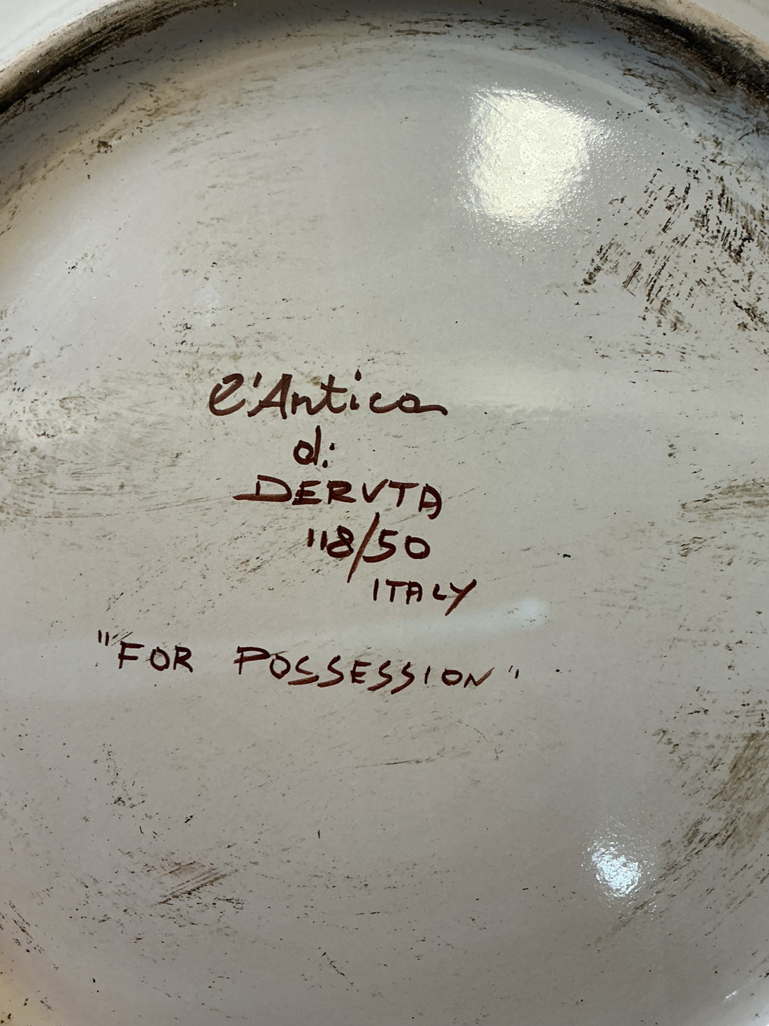 Vintage Plate Antica Deruta Armi