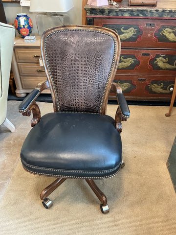 Leather/Alligator Office Chair - Rolling/Swivel/Tilt -Our House Design