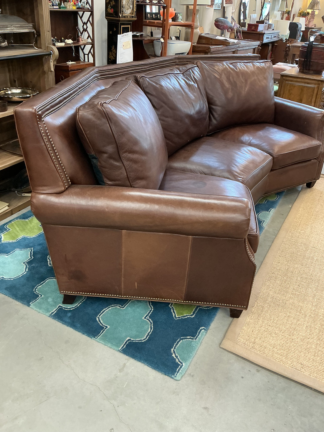 Sofa - Brown Leather -Our House Designs