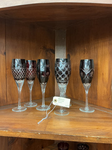 Bohemian Ruby Red Flutes