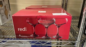 Red series champagne glasses set of 6