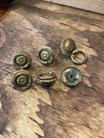 6 Cabinet/Drawer Drop Ring Pulls