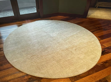 Round Rug Tan 9 Feet