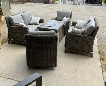 Agio 5-piece Outdoor Fire Seating Set