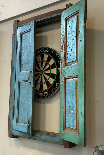 Dart Board and Cabinet