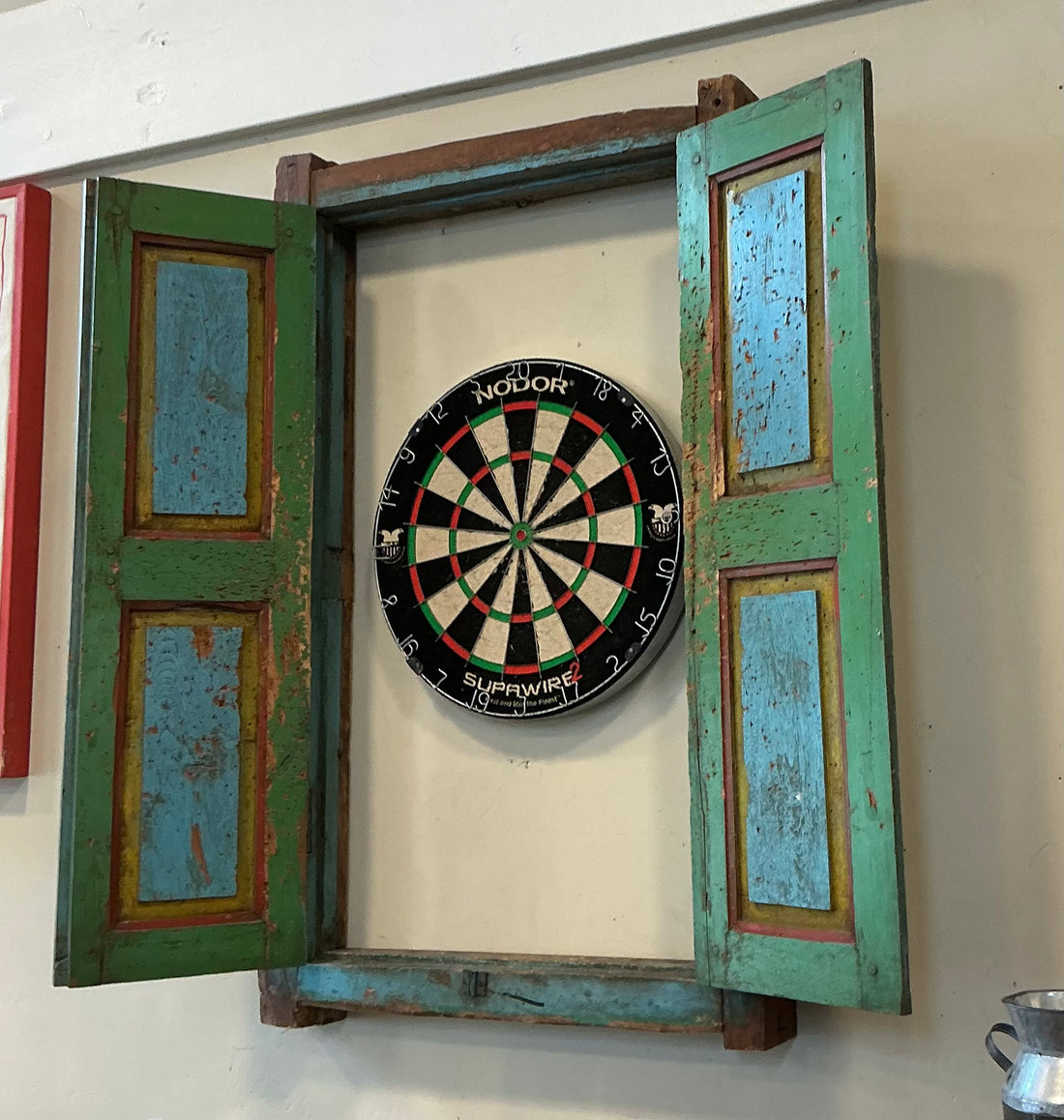 Dart Board and Cabinet