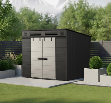 Suncast Modernist 8' x 7' Dual Barn Door Storage Shed