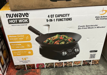 NuWave Hot Wok  Induction Cooktop with 14" Carbon Steel Wok