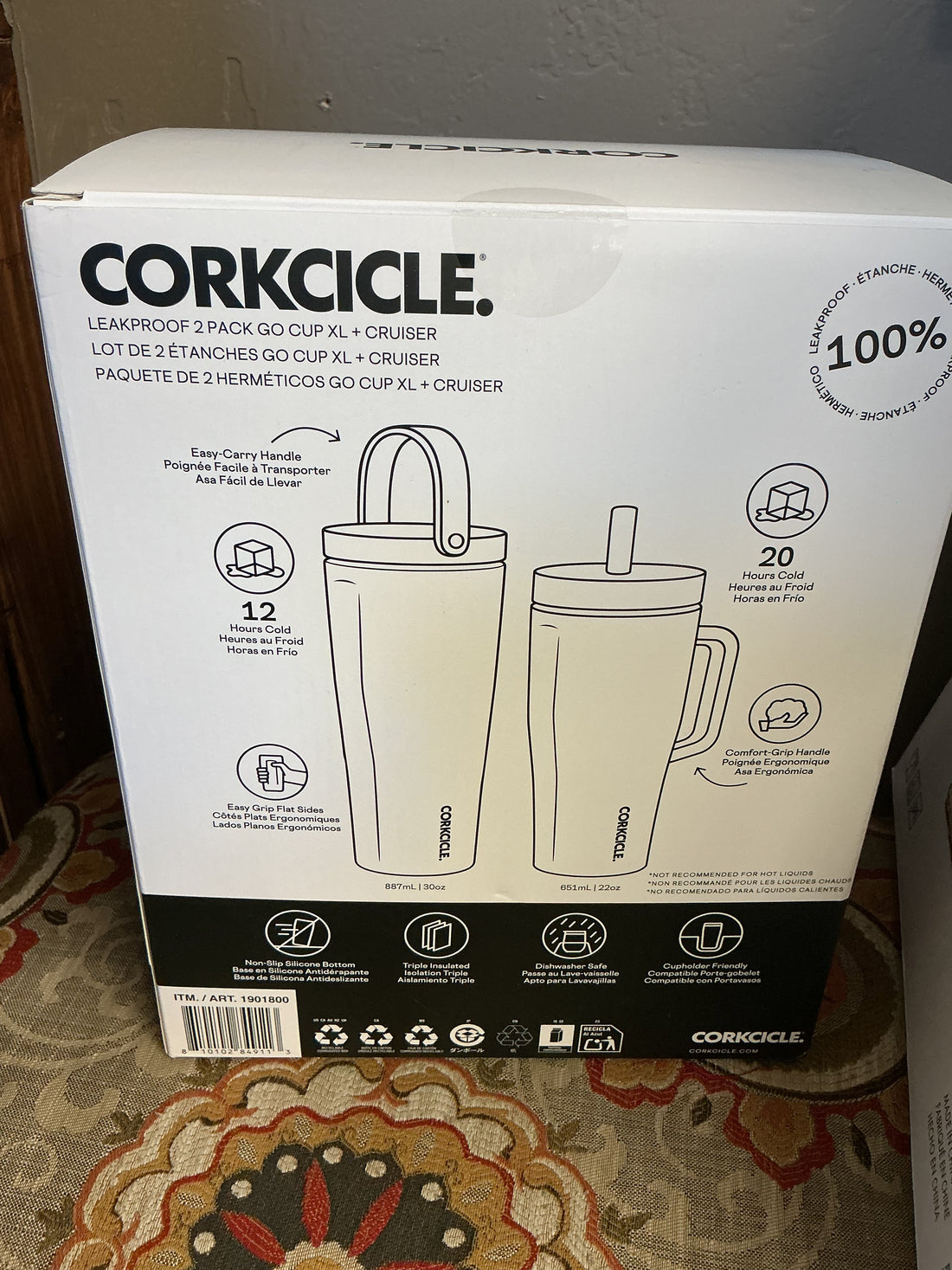 Corkcicle 22 oz. Cruiser and 30 oz. Go Cup XL Set
