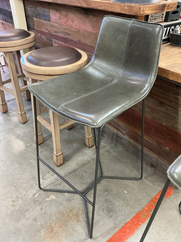 West Elm Slope Leather 30-inch Bar Stool