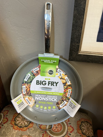 GreenPan The Big Fry 14” Pan with Helper Handle