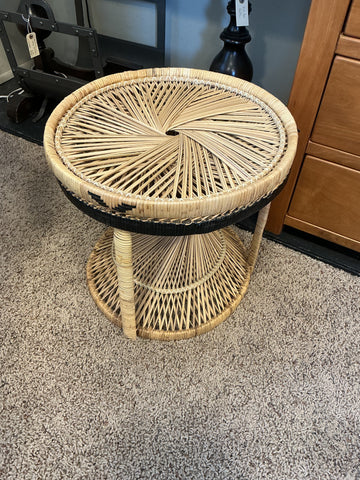 Round Wicker Table  18.5" Diameter 18" Height