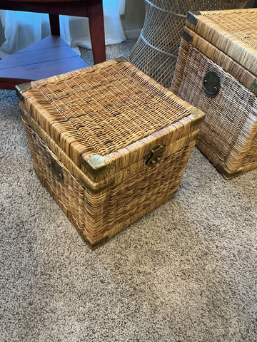 Square Wicker Chest 16 Inches