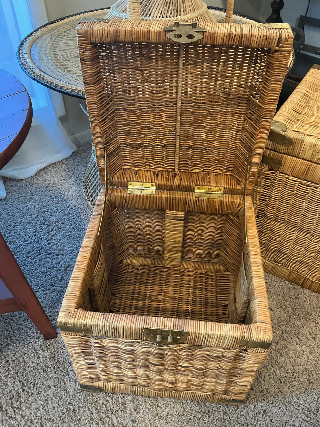 Square Wicker Chest 16 Inches