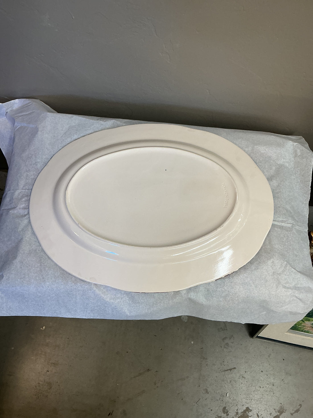 Turkey Transferware Platter 13.25" x 18"