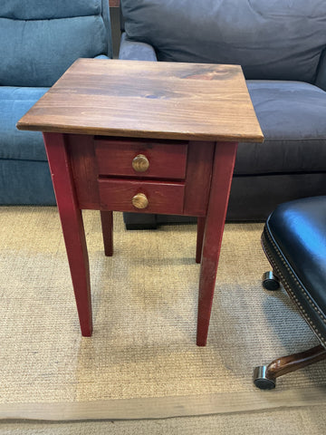 Side Table 19" x19" 30" with 2 Drawers