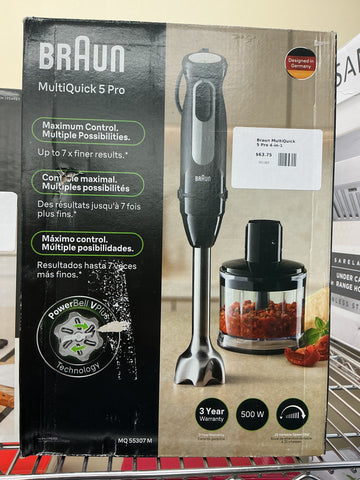 Braun MultiQuick 5 Pro 4-in-1 Immersion Blender with 25 Speeds