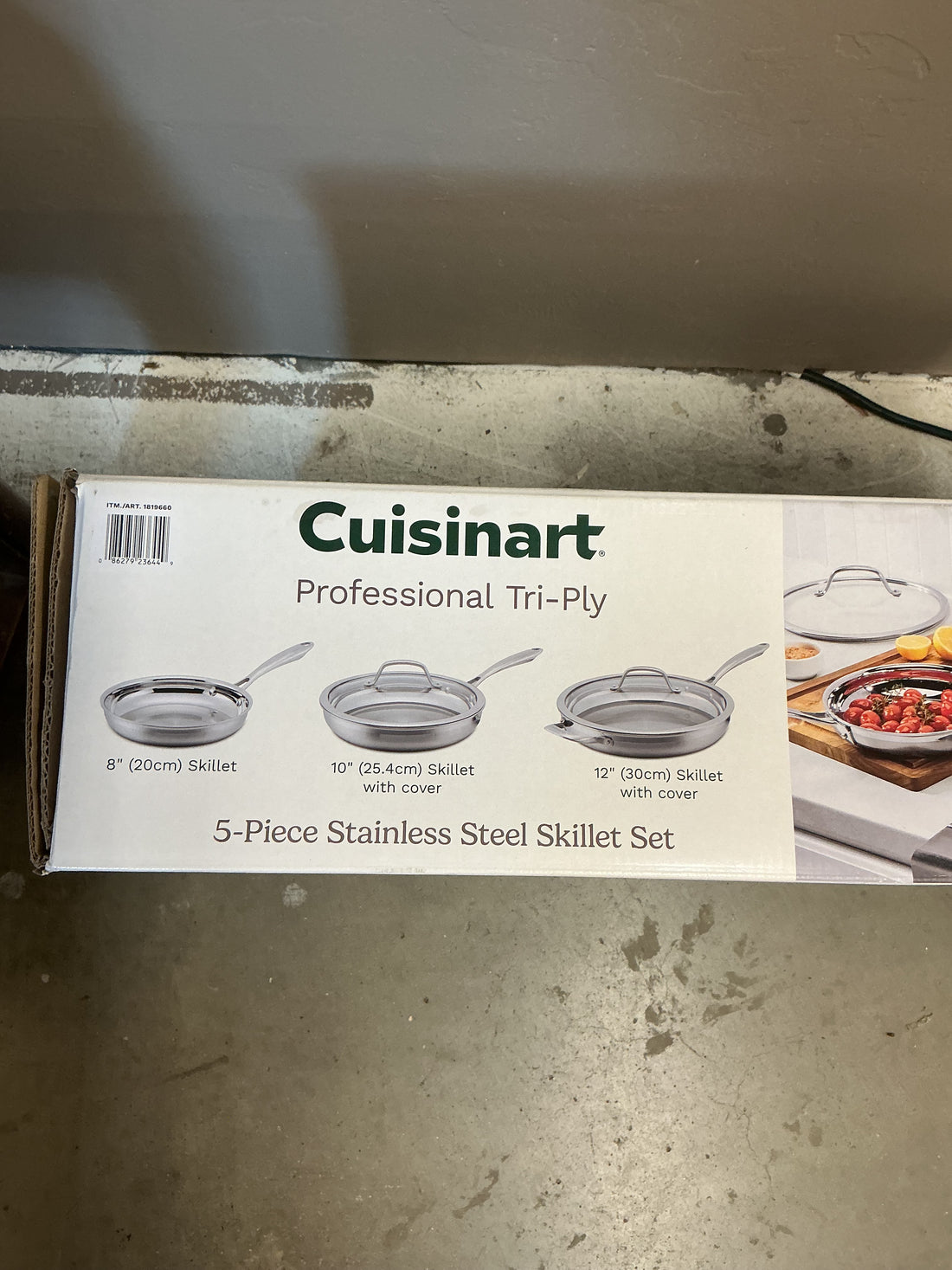 Cuisinart Professional Tri-Ply 5-Piece Set Stainless Steel Cookware USED