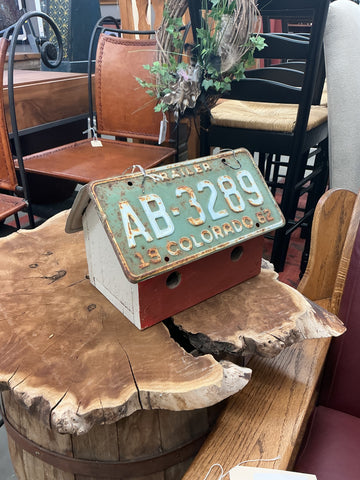 License Plate Birdhouse