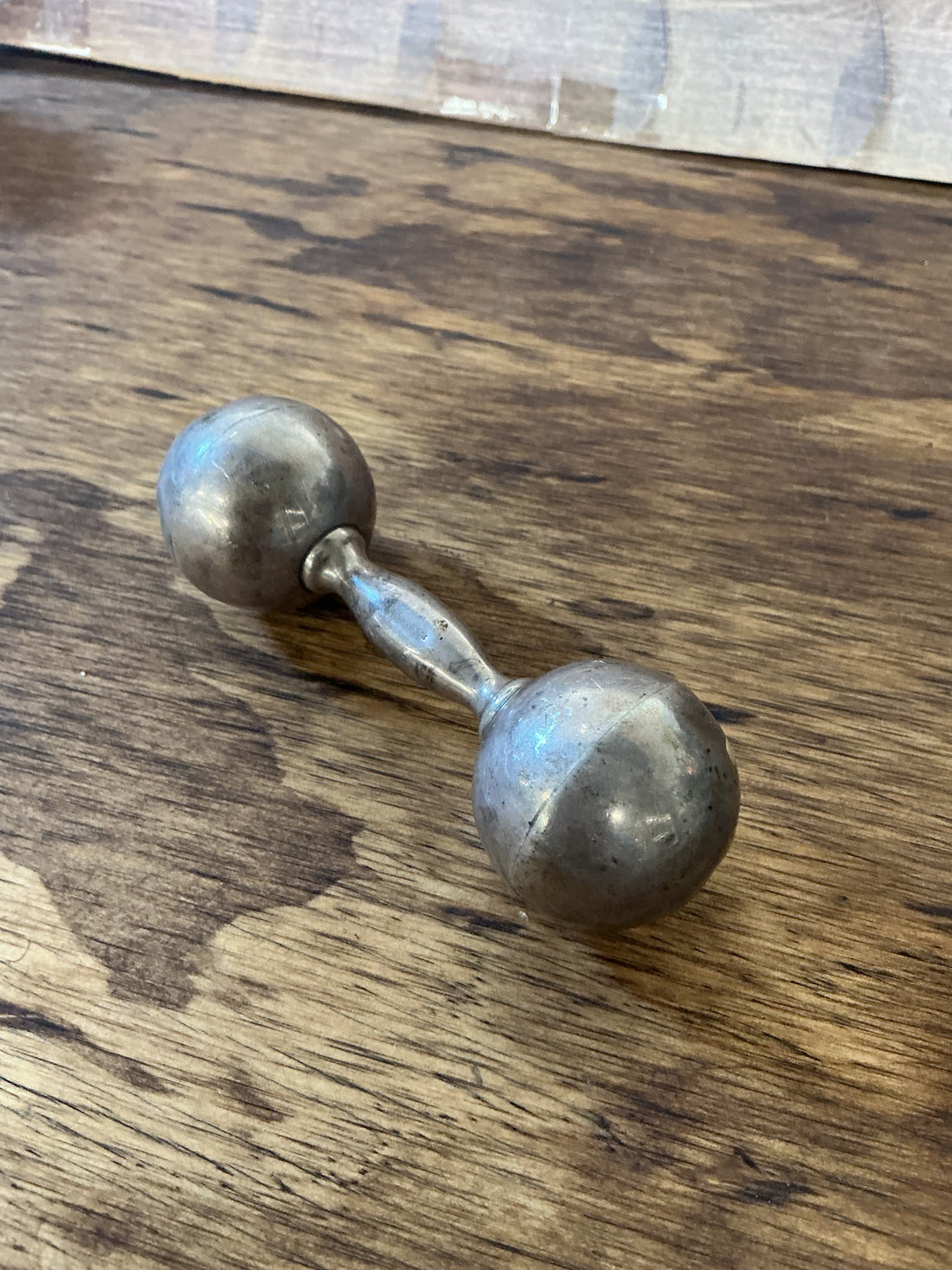 Tiffany Rattle Sterling Silver Baby Barbell 4 inch