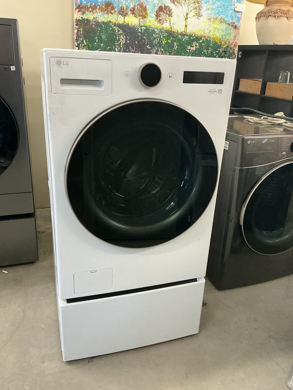 LG 5.0 cu. ft. Stackable Smart Front Load Washer with AI Digital Dial, Steam and TurboWash360 WM6500HWA