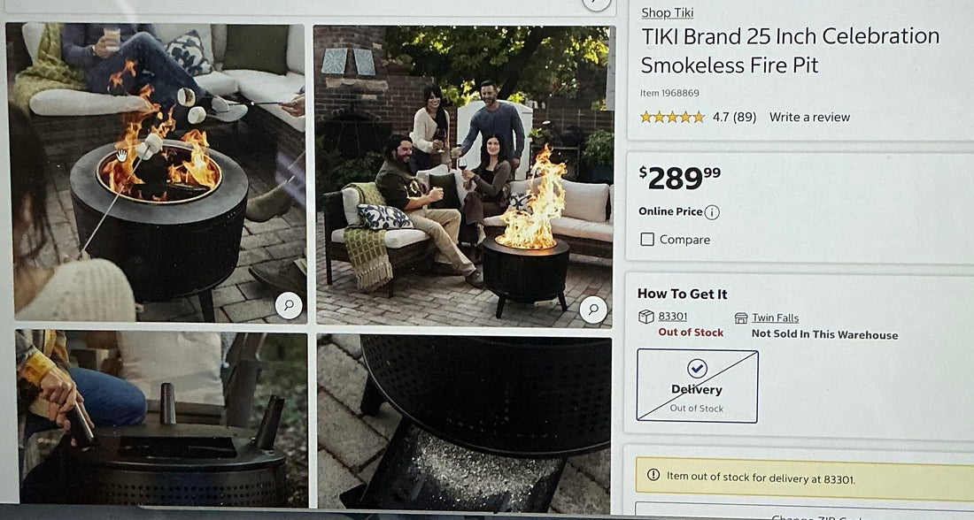 TIKI Brand 25 Inch Celebration Smokeless Fire Pit