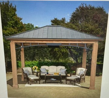 Yardistry 12' x 14' Gazebo with Aluminum Roof