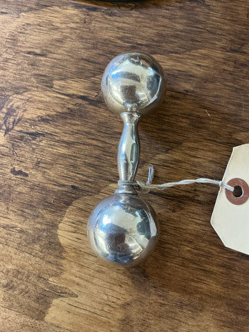 Tiffany Rattle Sterling Silver Baby Barbell 4 inch