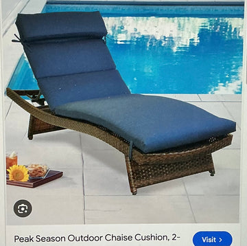 Peak Season Outdoor Chaise Lounge Cushion