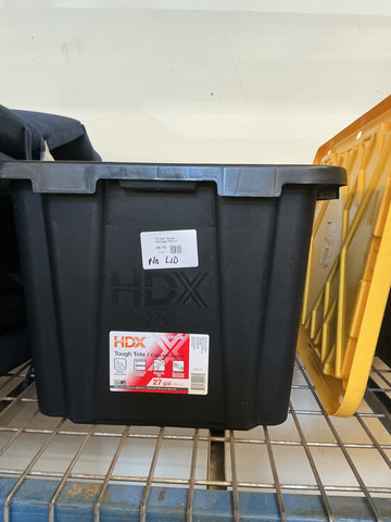 27 Gal. Tough Storage Tote in Black