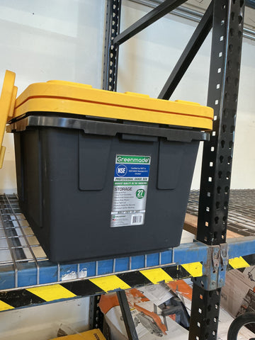 Greenmade 27 Gal. Tough Storage Tote in Black with Lid