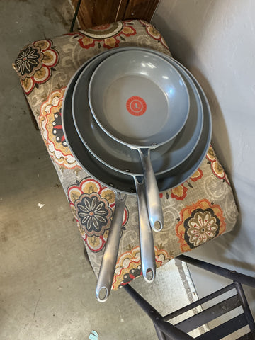 T-fal Ceramic Non-Stick Frypan Set, 3-piece