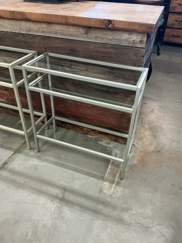 Glass End Multi-Tier Table 24"L x 10"W x 24.25"H