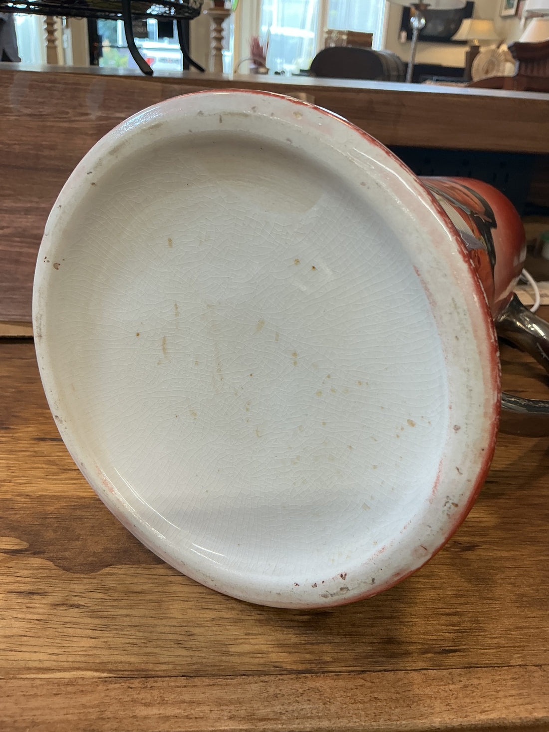 Tankard Pitcher with Native American Portrait - 12.5"