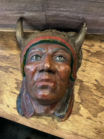 Native American Chalkware Wall Plaque Copyright 1901 by American Art Products Co plaque