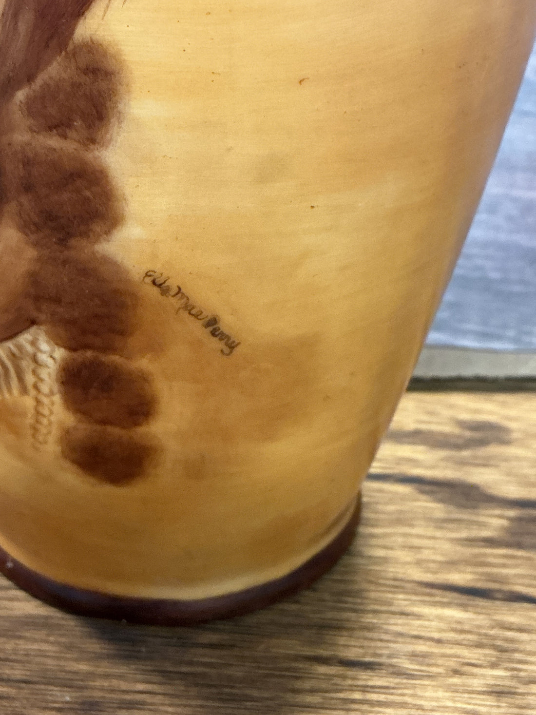 Vase 9.5" with Native American picture