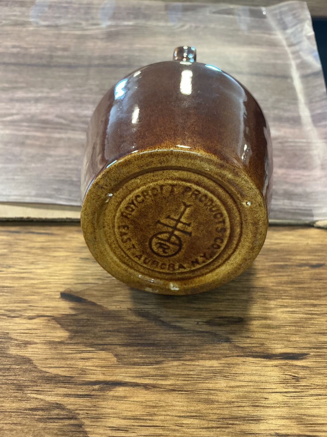 Roycroft  Glazed Ceramic Little Brown Jug 4.5"H