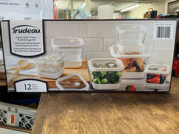 Trudeau 12-piece Glass Airtight Food Containers - Missing Large  Container
