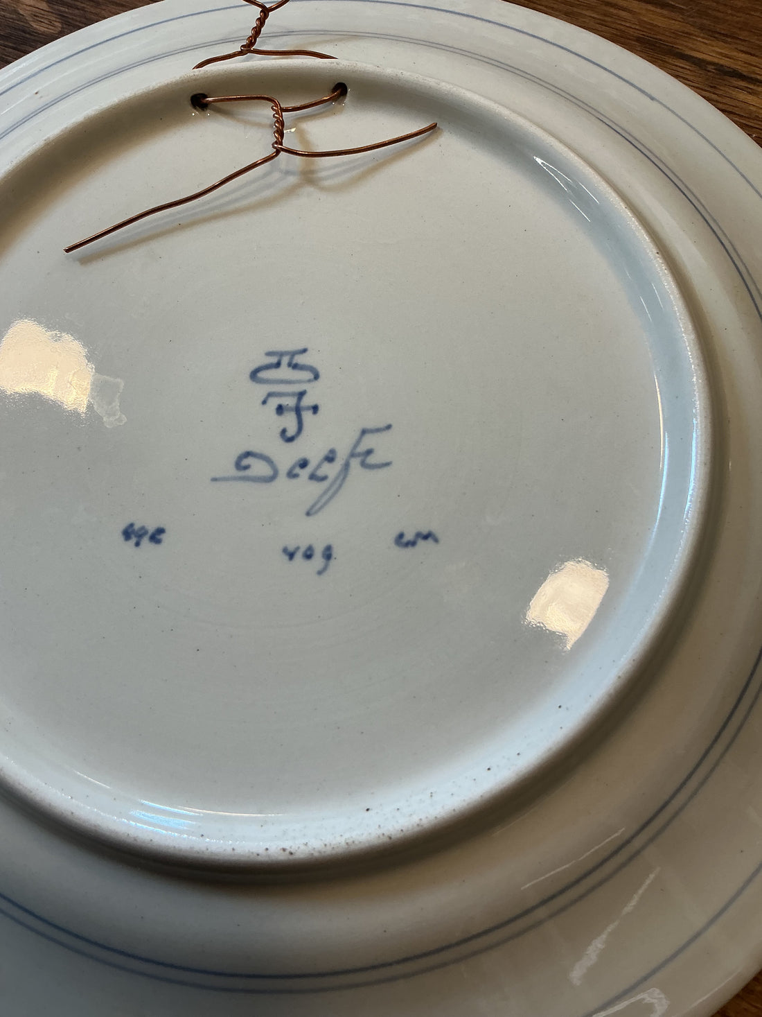 Kerstmis 1967 Delft Cobalt Blue Earthenware Plate