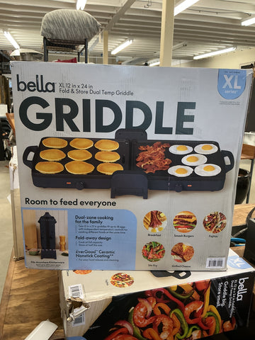 Bella 12"x24" XL Fold and Store Griddle
