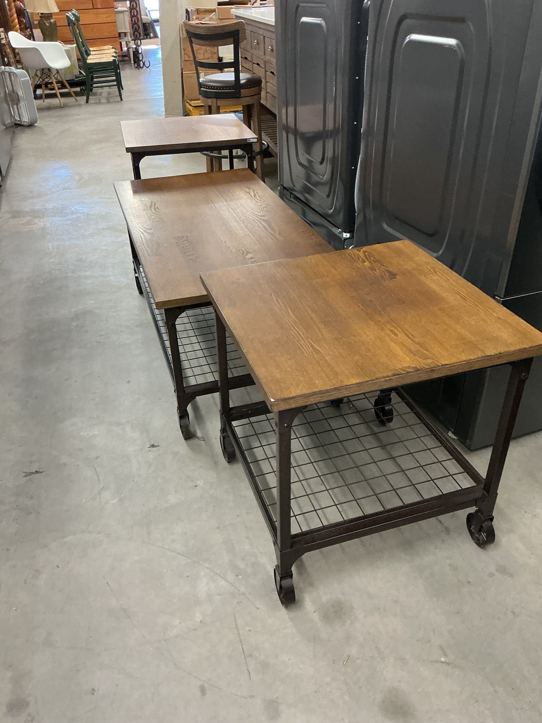 Cramco Craft Rustic Elm 3-Piece Table Set (Model W3075-90)