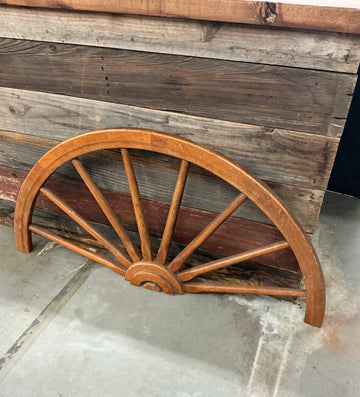 Half Wagon Wheel Wall Decor 21" x 40"