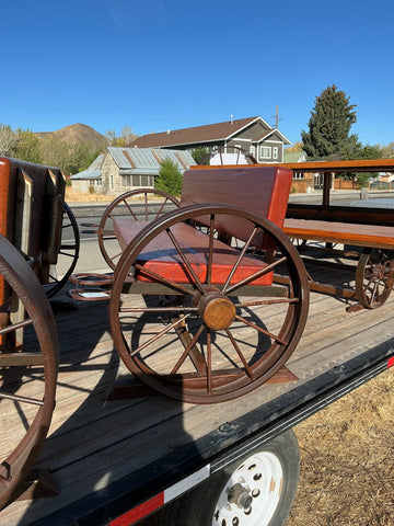 Wagon Wheel Bench - made in Idaho