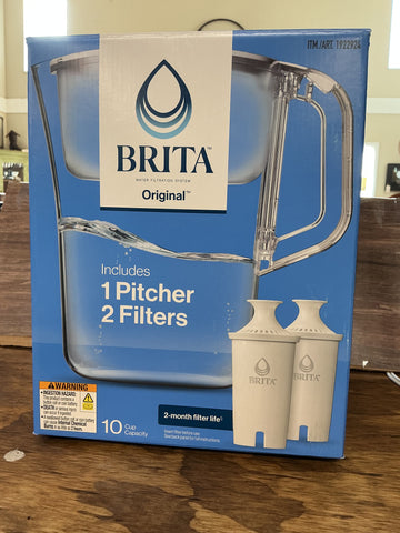 Brita Champlain Water Filter Pitcher, 10 Cup with 2 Filters